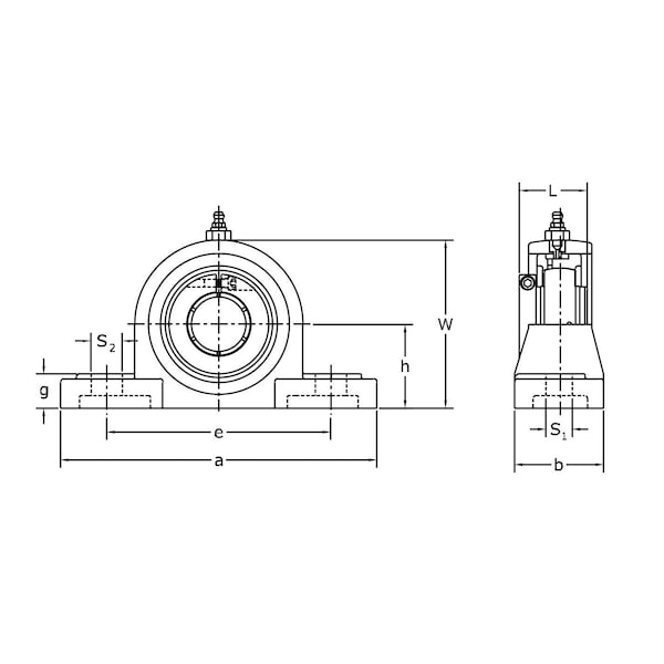 SINGLE ROW BALL BEARING, 40MM WIDE ACCU-LOC EXPANSION PILLOW BLOCK